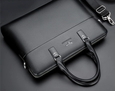 袋鼠男包男士包包手提包手拿公文包男商务单肩...