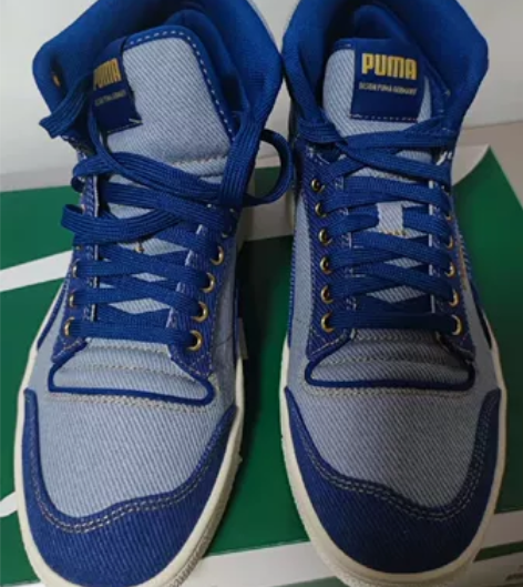 PUMA彪马官方 男女情侣同款牛仔布中帮板...