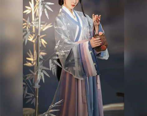 醉雨朵岁岁原创汉服女魏晋风齐腰中国风白菜晋...