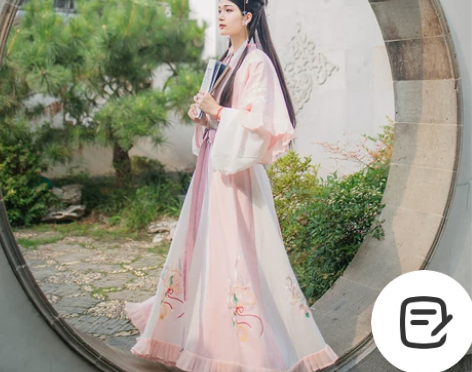 衣锦江南【归园】粉白款原创汉服晋制绣花4....