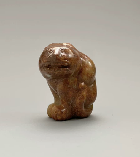 宋代 和田玉满沁 寅虎 古代玉虎 宋玉作虎...