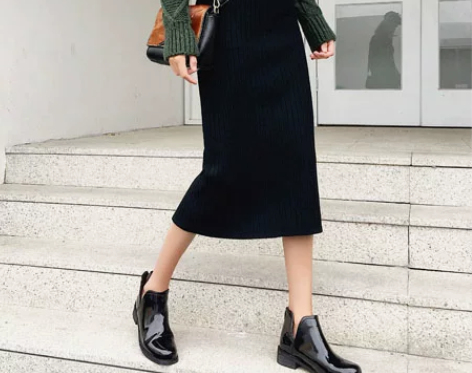 ?针织一步裙半身裙女秋冬季包臀韩版中长裙 ...