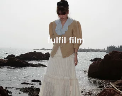 FFU纱裙2021新款秋冬a字裙中长款高腰...