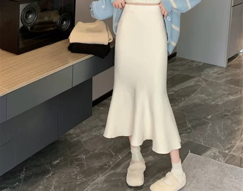 半身裙鱼尾裙秋冬女中长裙子