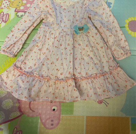 pawinpaw正品女童春秋田园风娃娃领碎...