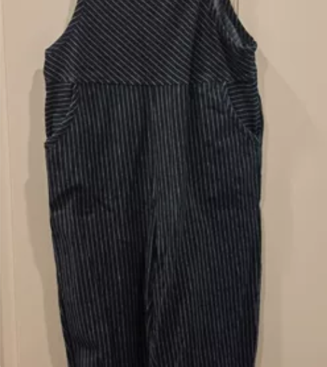 牛仔背带裙斜格纹时尚帆布背带裤连体裤可调节...