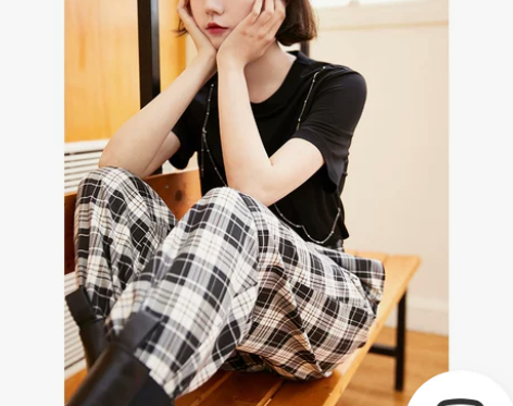 Oece高腰修身小脚裤2021夏装新款女装...