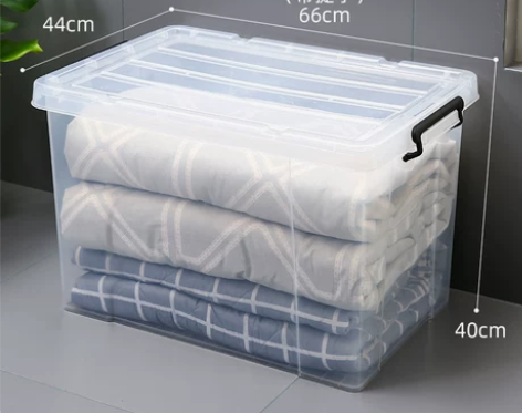特大号收纳箱塑料衣服衣物棉被透明清仓储物盒...