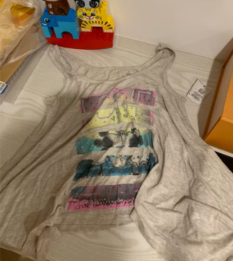 上海迪士尼 全新 米奇米妮 水钻 背心 t...