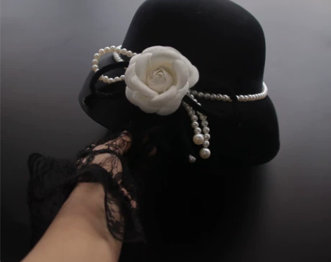 博主闲置”秋冬季女士时尚羊毛呢圆顶复古帽子...