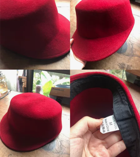 闲置帽子，vintage，羊毛，羊毛毡，礼...