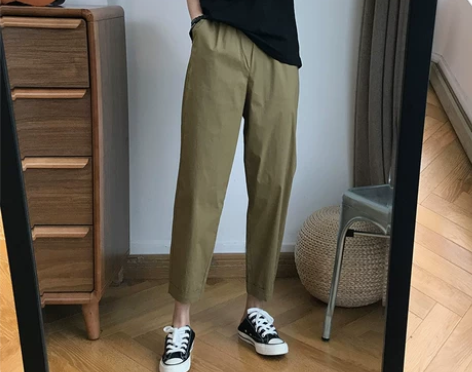弹力松紧腰宽松哈伦休闲裤女夏薄款2021新...
