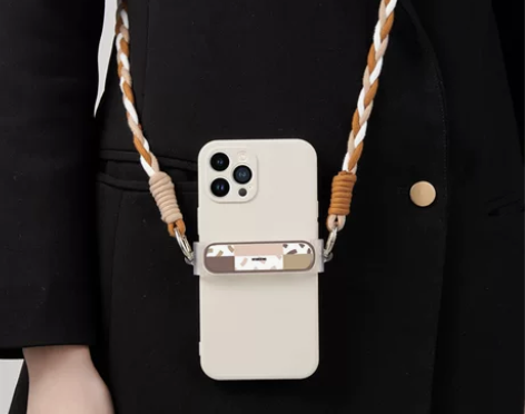 可调节背夹手机壳配件斜挎挂绳背包式背带斜挂...