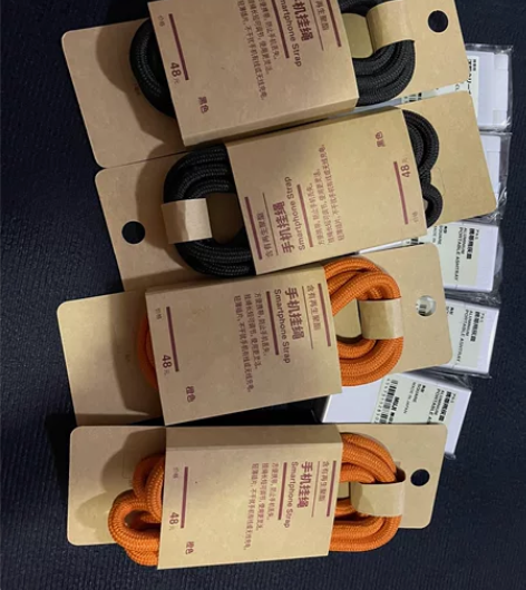 无印良品手机挂绳 橙色x2 黑色x2