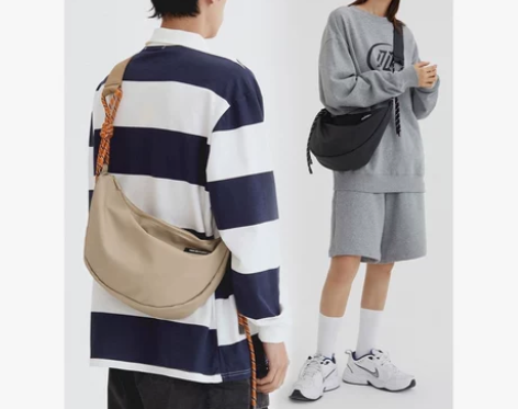 VAOPER潮牌斜挎包男休闲单肩包运动饺子...