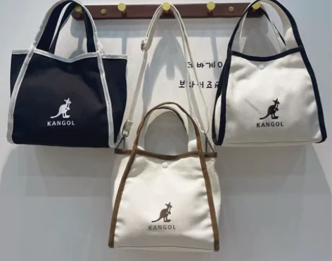 袋鼠纯色布包手提包女士斜挎包包单肩包h #...