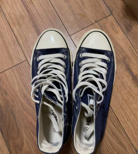 人本高帮帆布鞋，88新，一直闲置，40码，...