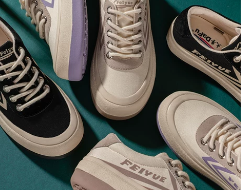 飞跃女鞋大头面包鞋2021学生国货甜美百搭...