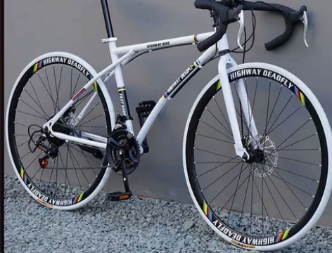 公路自行车赛车变速活飞弯把超快竞速超轻实心...