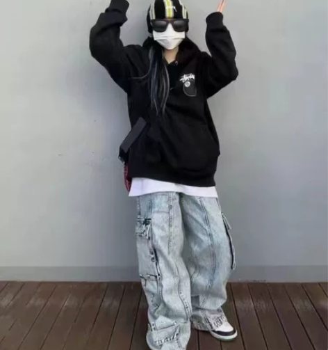 加绒款 Stussy 斯图西黑8连帽卫衣8...