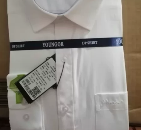 商场清仓雅戈尔男士长袖衬衫纯棉事业单位白色...