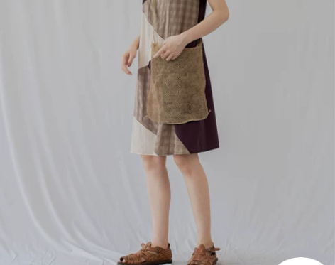 COUDRE森系少女艺术系小众田园风拼贴棉...