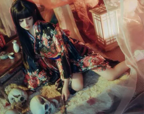 地狱少女阎魔爱cos服大全套 m码和服全套...