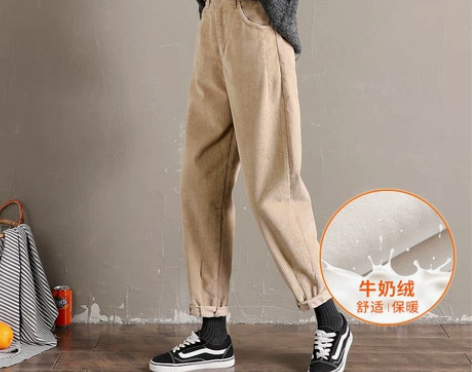 【双11狂欢价】灯芯绒裤子女秋冬2019新...