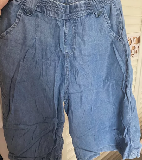 阔腿牛仔裤短裤 面料超级舒服 薄款 150...