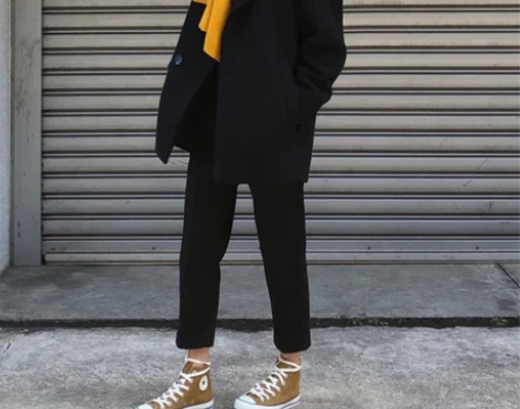 黑色毛呢直筒裤女2019年秋冬加厚高腰宽松...