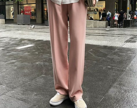 韩版直筒宽松休闲裤子女阔腿裤女裤学生高腰2...