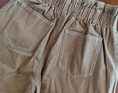 显瘦褶皱花苞高腰 休闲长裤女宽松春九分阔腿...