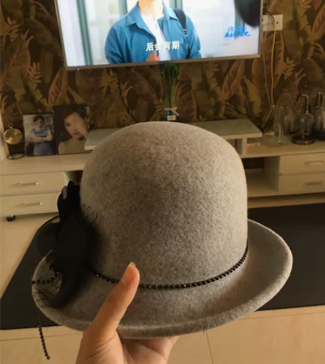 羊绒帽子礼帽长春欧亚购买质量非常好，羊绒羊...