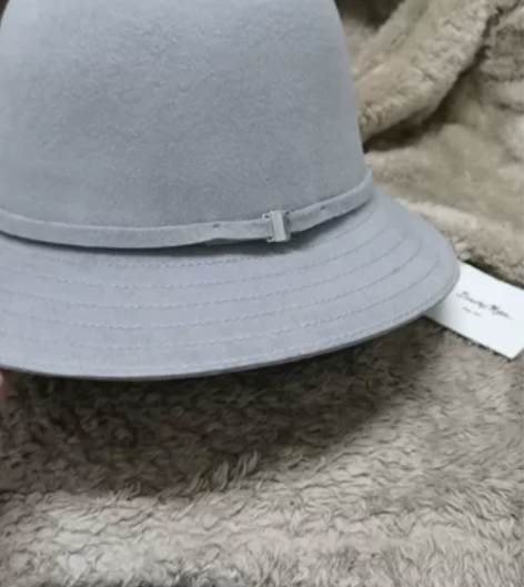 帽子戴起来hatsup盆帽灰色优雅礼帽ba...