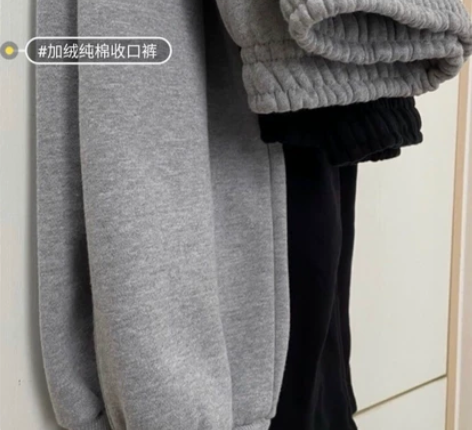 《冬天必备》加绒加厚休闲裤子男秋冬季纯色百...