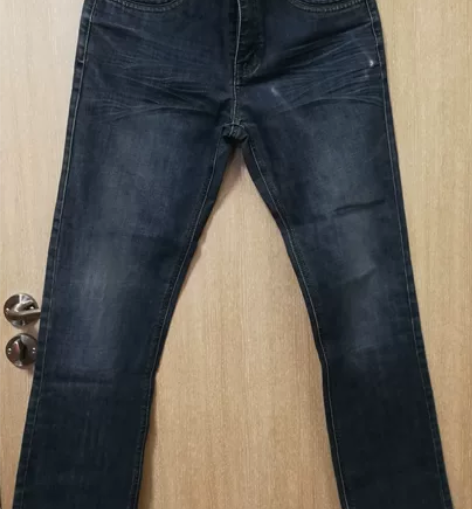 32码男士高腰牛仔裤 男冬季直筒宽松休闲长...