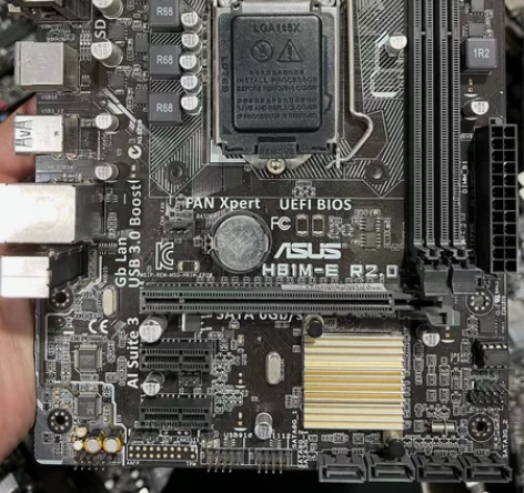 华硕H81M-E R2.0原装拆机主板，功...