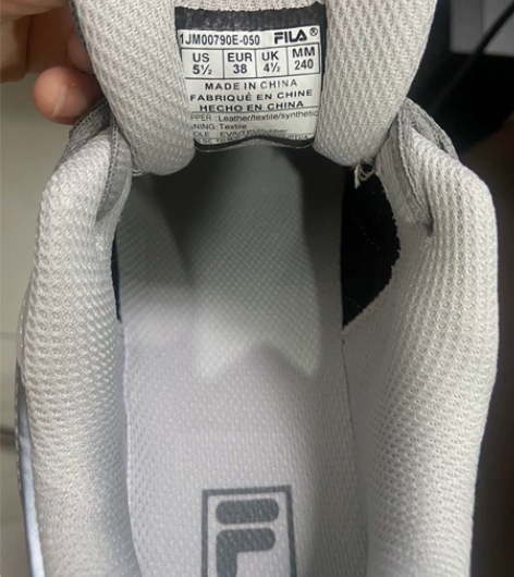 斐乐file鱼刺灰色 韩国代购240码穿了...