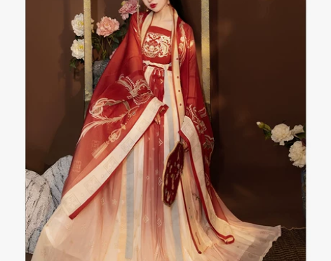 ?恋霜凤钗令汉服女正品 码数m码，裙摆瑕疵...