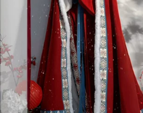 仙楚姬原创汉服女出塞直裾魏晋斗篷秋冬