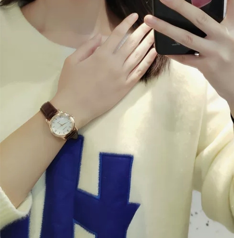 考试专用手表情侣表石英表皮带时尚女士男士手...