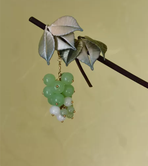 小葡萄木簪 叶子渐变  葡萄可以拆卸买太多...