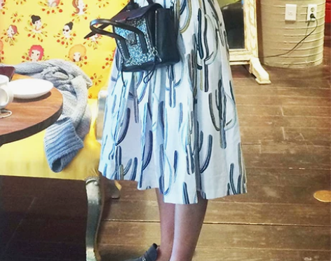 100F1/百分之一 城市轻文艺仙人掌棉麻...