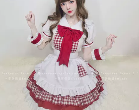乖张物语Lolita 圣诞萌系纯欲女仆装c...
