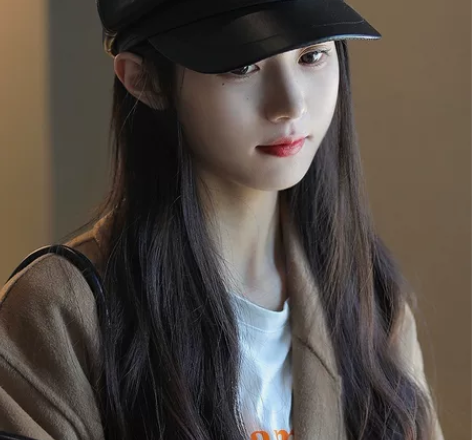 贝雷帽牛皮质八角帽女文艺复古皮帽英伦百搭鸭...