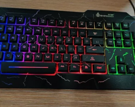 【特价】朋克圆键笔记本键盘鼠标套装台式机电...