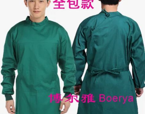 手术服纯棉男女墨绿色手术衣手术室工作服全