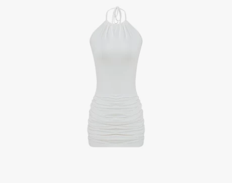 黑色纯欲风挂脖紧身短裙吊带连衣裙性感夏季女...