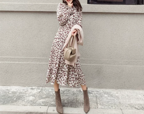 OtherMix碎花连衣裙2021新款春长...