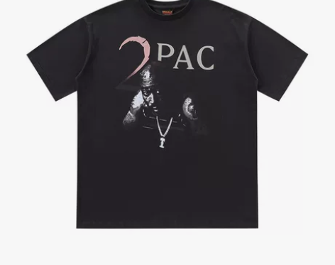 Vintage 2Pac男女同款情侣潮流欧...